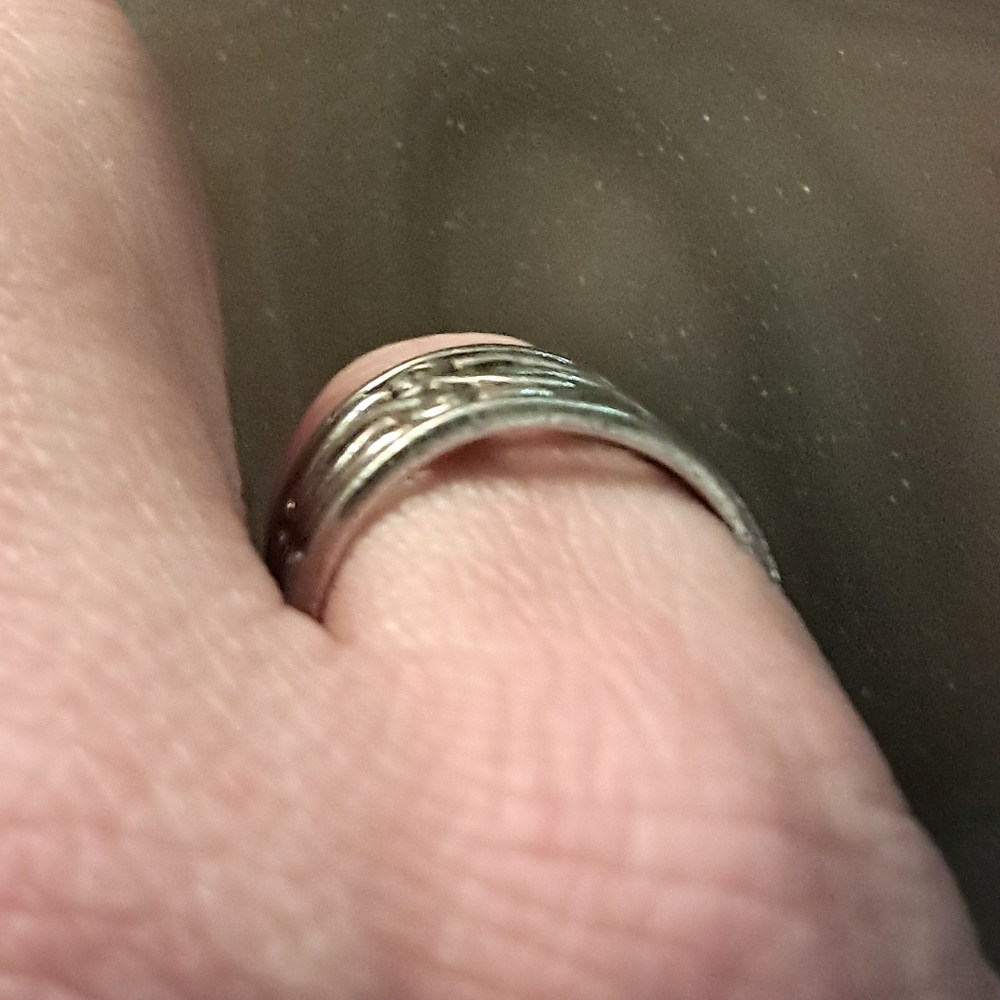 💀HOLD for Cr.💀Sterling Celtic Knot Wide Band Ring, Size 7 - Picture 7 of 7